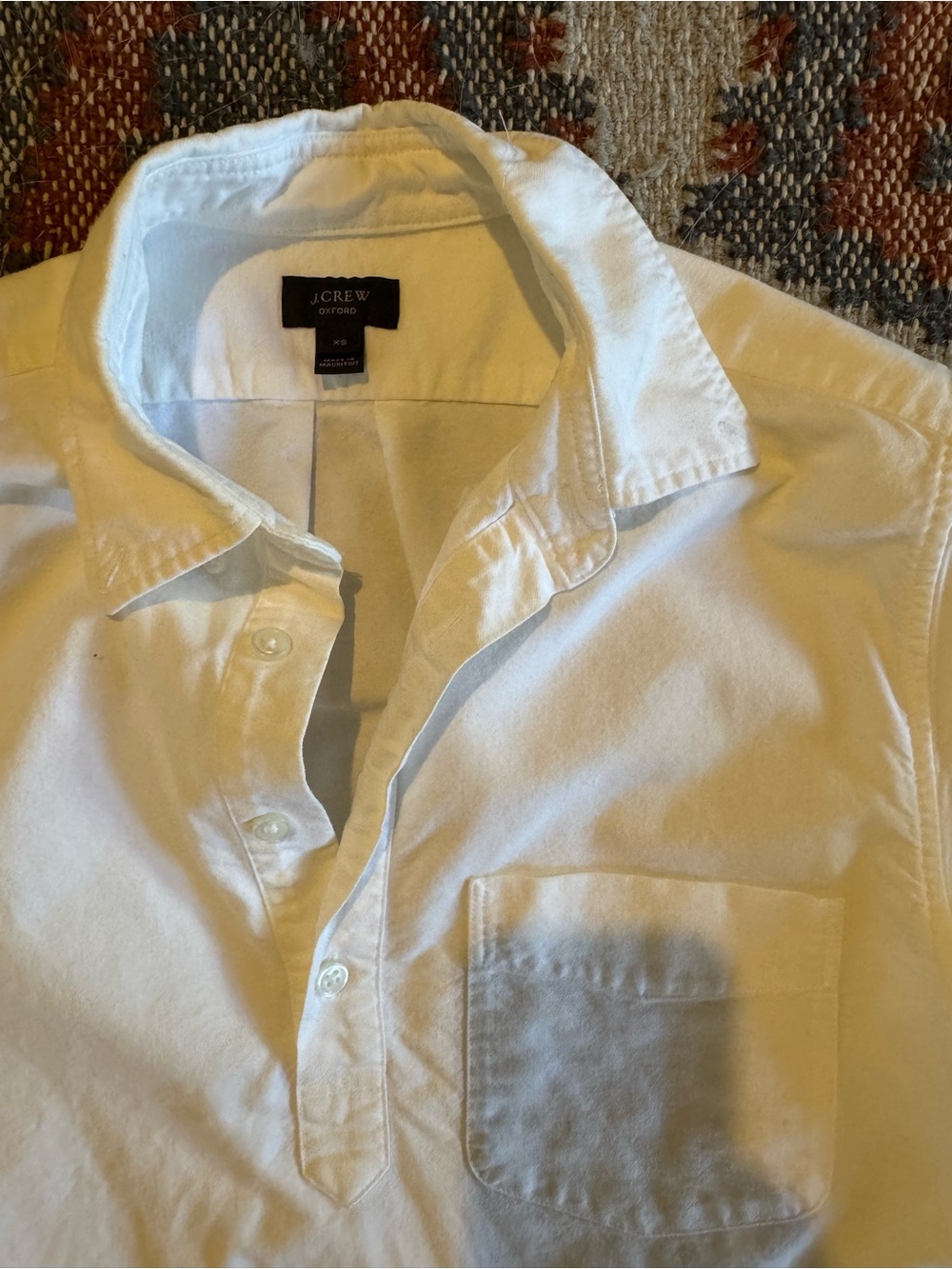 J. Crew White Oxford Button-Up Shirt